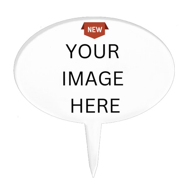 NEW! Cake Pick - Oval - Custom (Front)