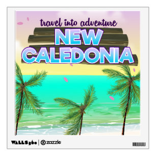 New Caledon "travel into adventure" travel poster. Wall Sticker