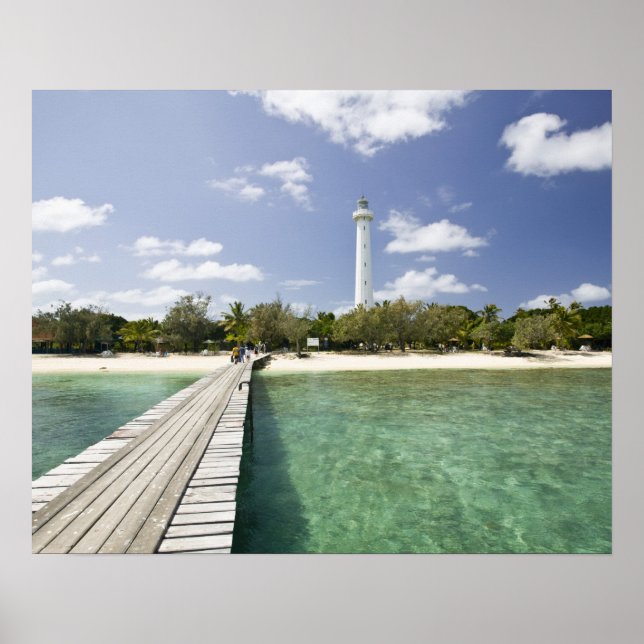 New Caledonia, Amedee Islet. Amedee Islet Pier. Poster (Front)