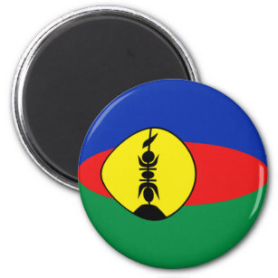 New Caledonia Fisheye Flag Magnet