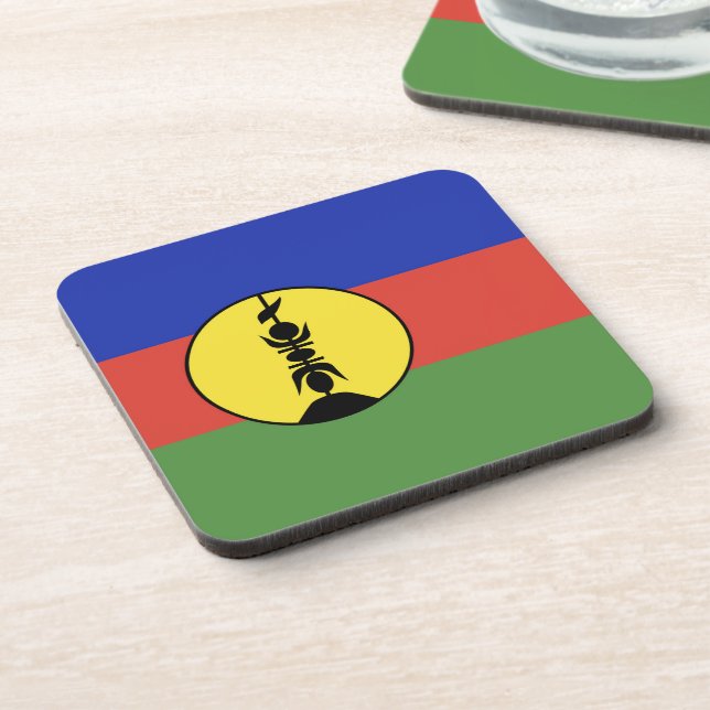 New Caledonia flag Beverage Coaster (Left Side)