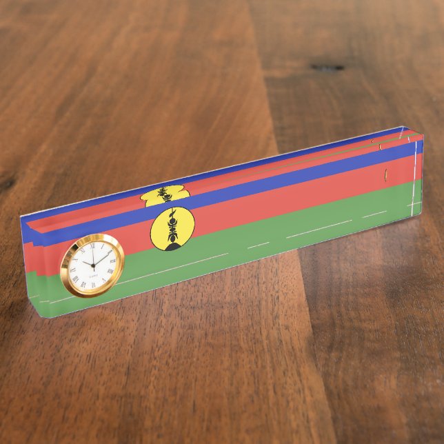 New Caledonia flag Desk Name Plate (Side)