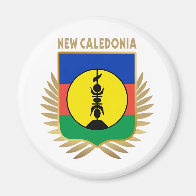 New Caledonia Flag Shield Magnet (Front)