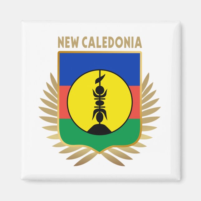 New Caledonia Flag Shield Magnet (Front)