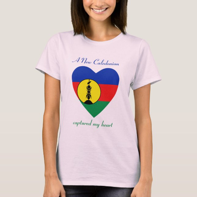 New Caledonia Flag Sweetheart T-Shirt (Front)
