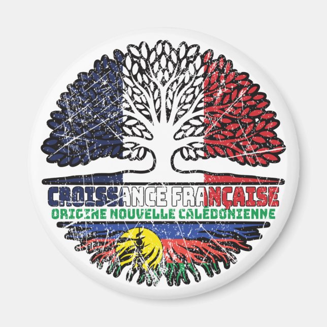 New Caledonia New Caledonian French France Tree Magnet (Front)