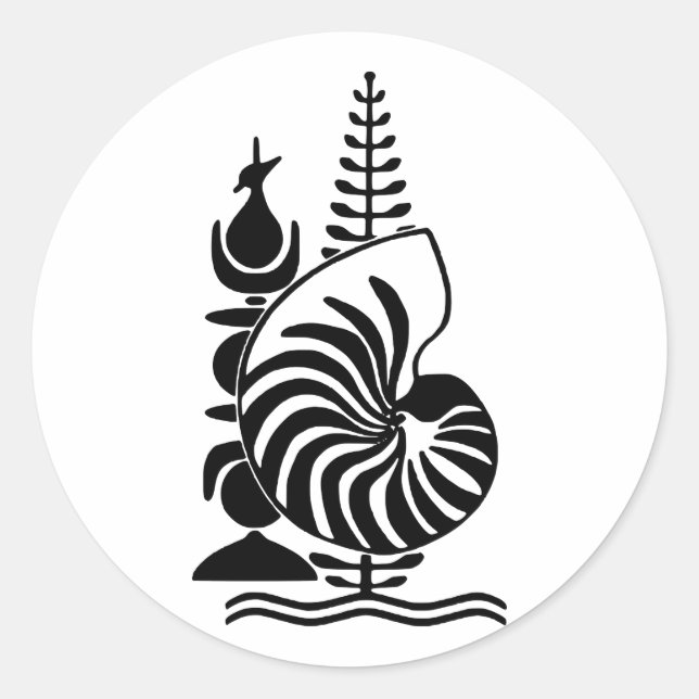 New Caledonia Official Coat Of Arms Heraldry Classic Round Sticker (Front)