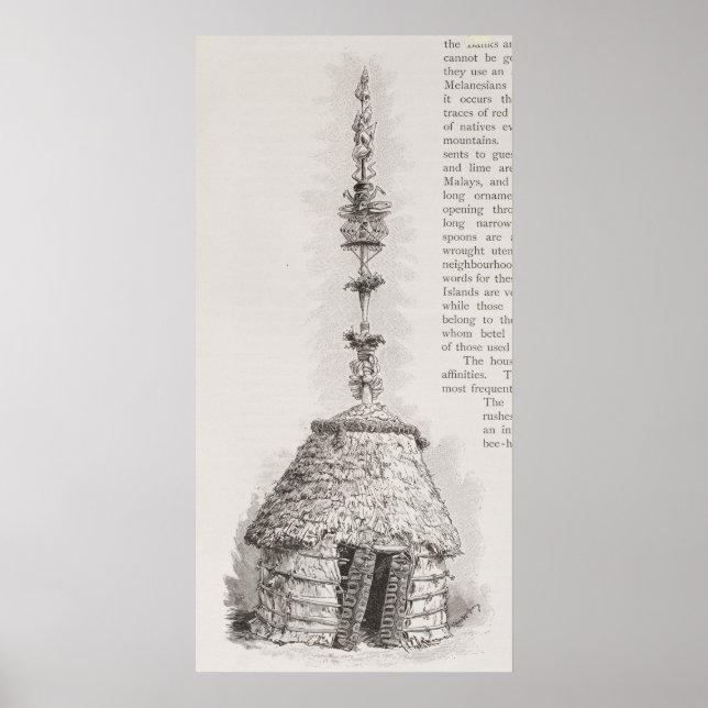 New Caledonian hut Poster (Front)