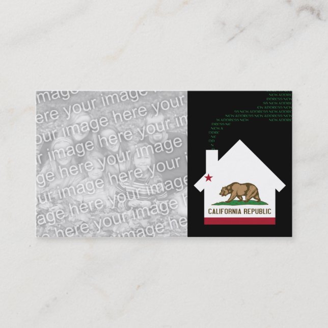 new california address business card (Front)