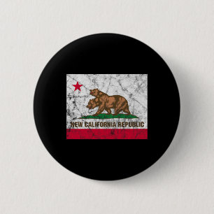New California Republic Ncr State Distressed Flag  Button