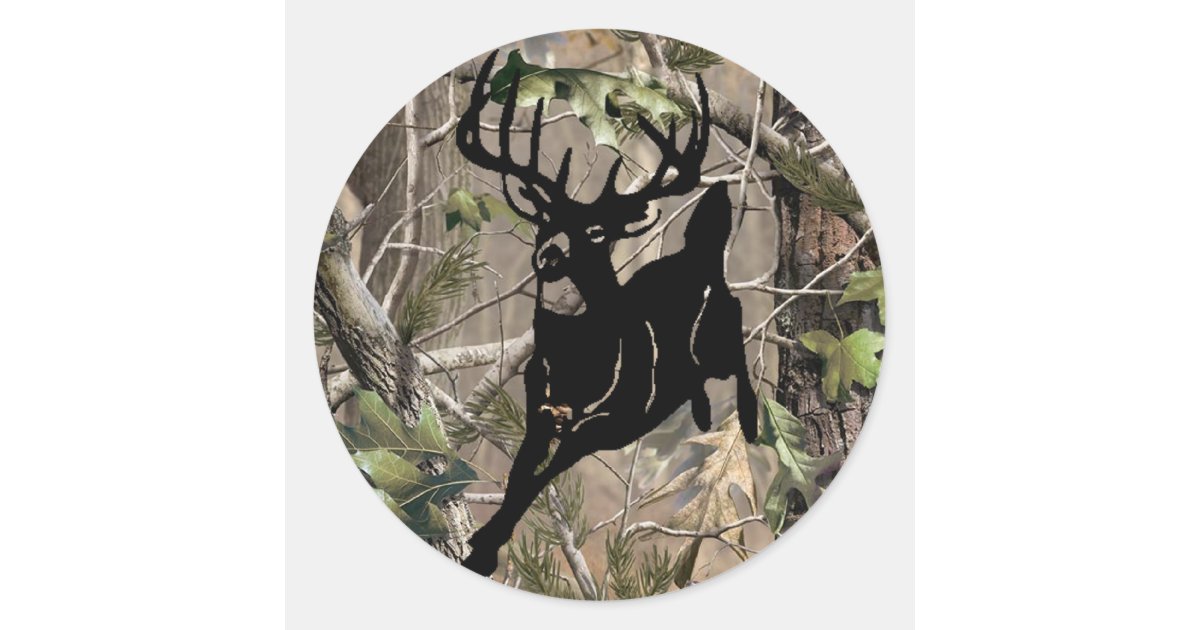 New Camo Buck Sticker | Zazzle