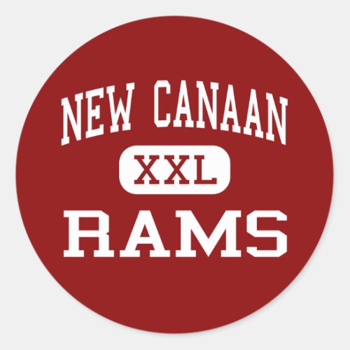 New Canaan _ Rams _ High _ New Canaan Connecticut Classic Round Sticker