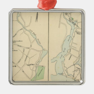 New Canaan, Rowayton Metal Ornament