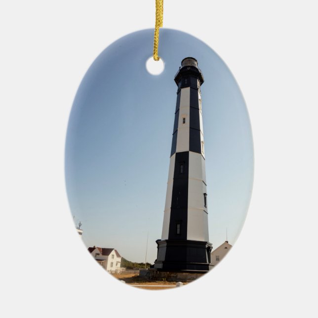 New Cape Henry Lighthouse Ceramic Ornament (Front)