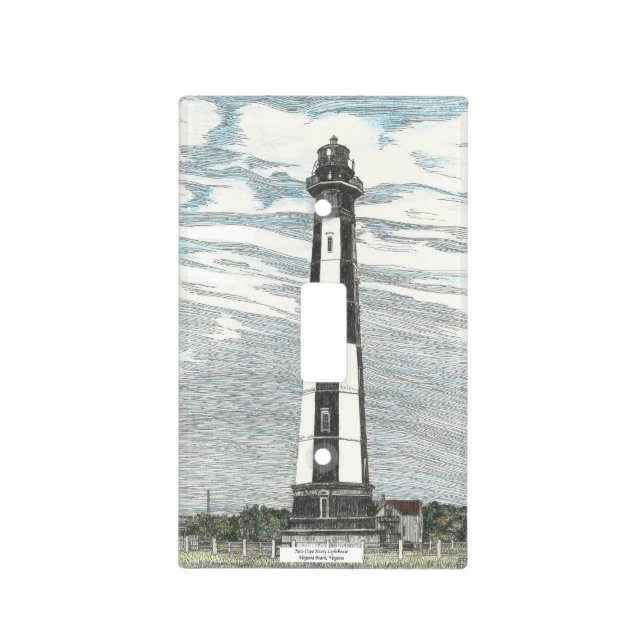 New Cape Henry Lighthouse Light Switch Cover (Front)