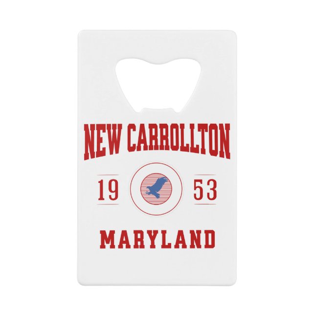 New Carrollton Maryland College University Style Credit Card Bottle Opener (Front)
