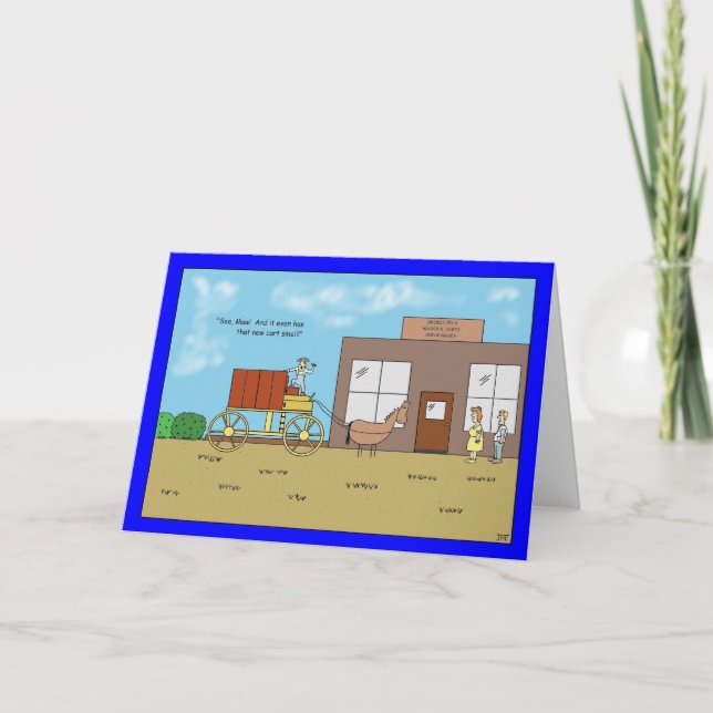 New Cart Smell Birthday Card (Front)