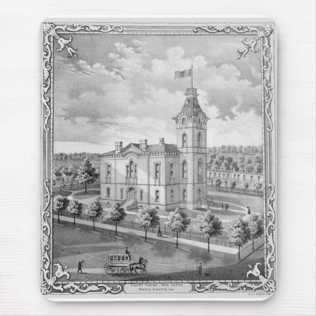 New Castle Court House 1875 Mouse Pad (Front)