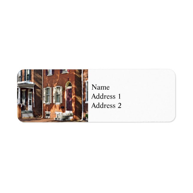 New Castle DE - Row of Townhouses Label (Front)