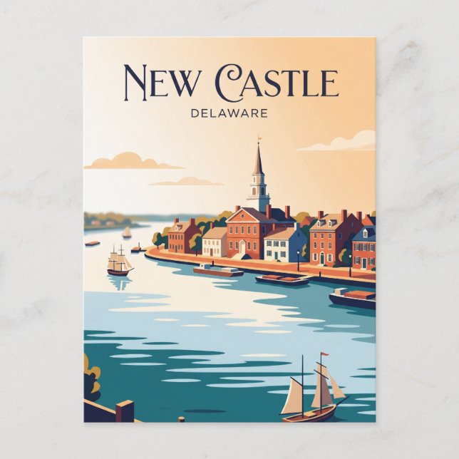 New Castle USA Postcard (Front)