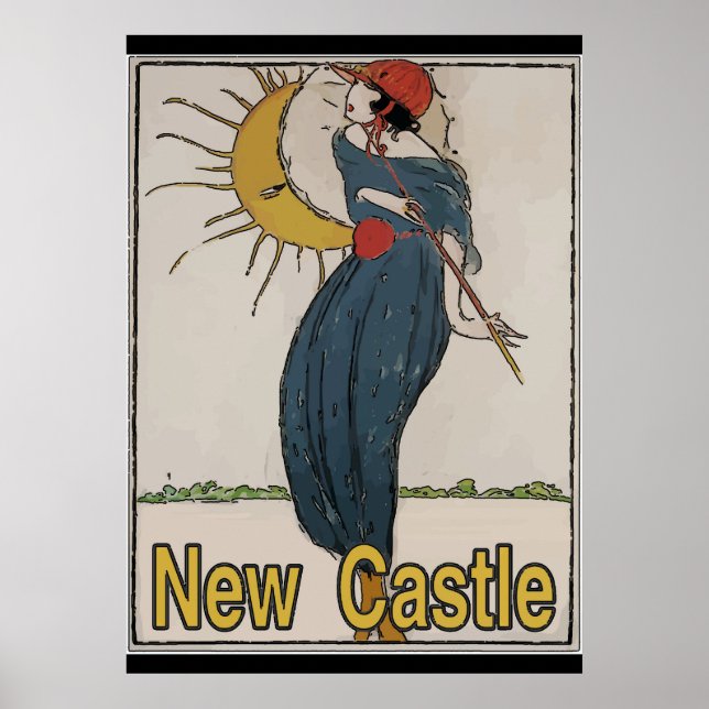 new Castle Vintage Style Poster (Front)