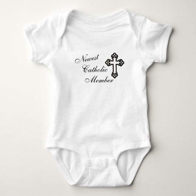 New Catholic Member Baby Outfit Baby Bodysuit (Front)