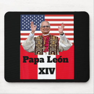 New Catholic Pe Leo Xiv Papa León Peru U.s.a. Conn Mouse Pad