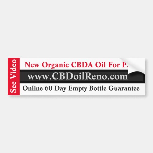 New CBDA Oil Bumper Sticker