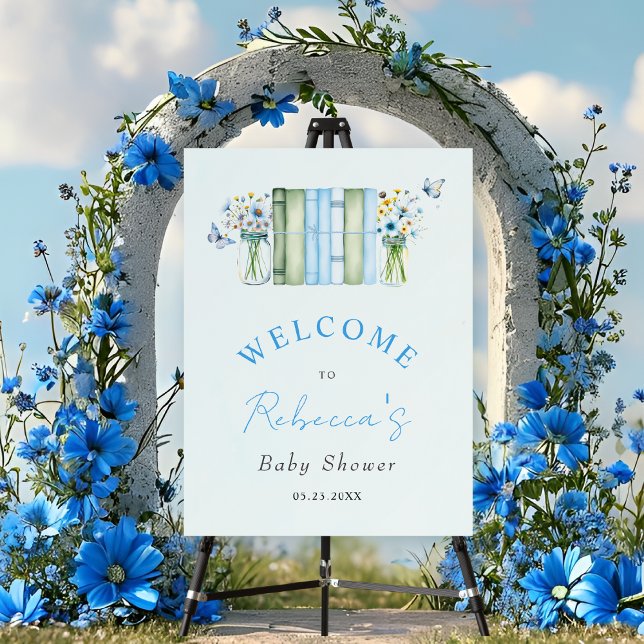 New Chapter Baby boy shower pink WELCOME sign (Creator Uploaded)
