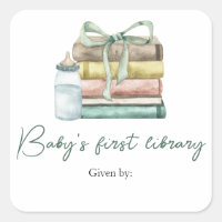new chapter baby shower - baby's first library