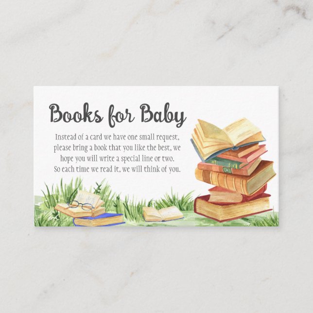 New Chapter Baby Shower Books for Baby Enclosure Card (Front)