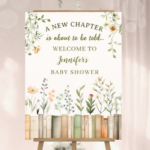 New Chapter Baby Shower Books Wildflower Welcome Foam Board