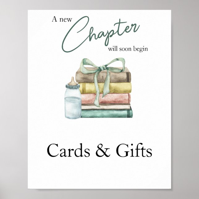 New Chapter Baby Shower Cards and gifts  Poster (Front)