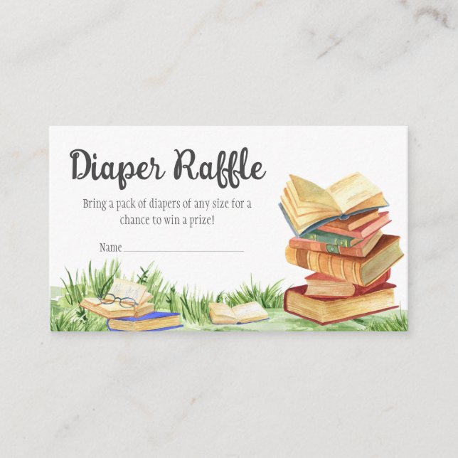 New Chapter Baby Shower Diaper Raffle Enclosure Card (Front)