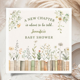New Chapter Baby Shower Gender Neutral Wildflower Napkins