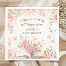 New Chapter Baby Shower Girl Pink Butterflies