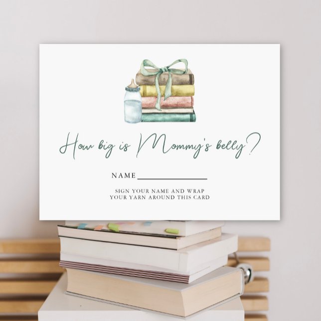 New Chapter Baby shower How big is mommy's belly Enclosure Card (Creator Uploaded)