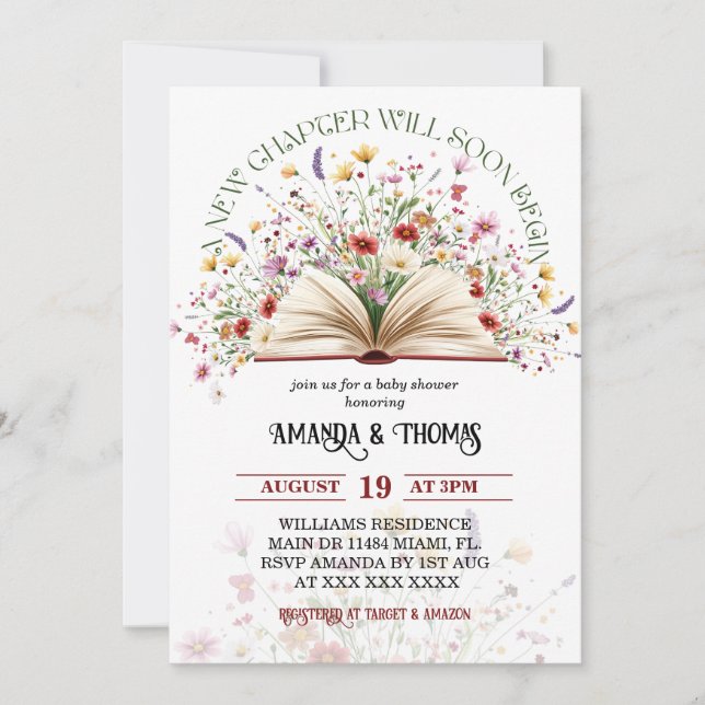 New Chapter Baby Shower Invitation (Front)