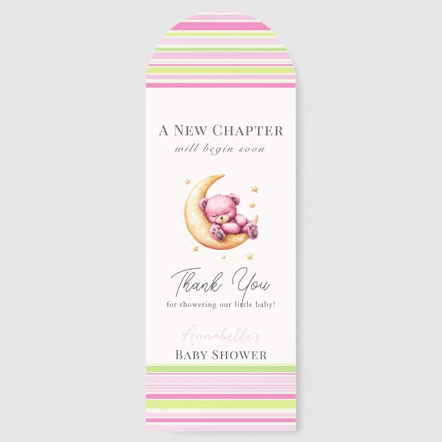 New Chapter Baby Shower teddy bear Bookmarks (Front)