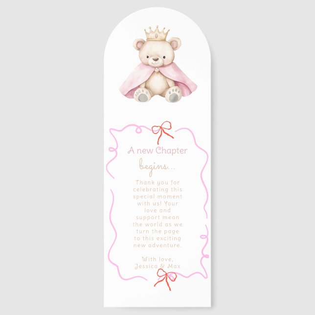 New Chapter Baby Shower teddy bear Bookmarks (Front)