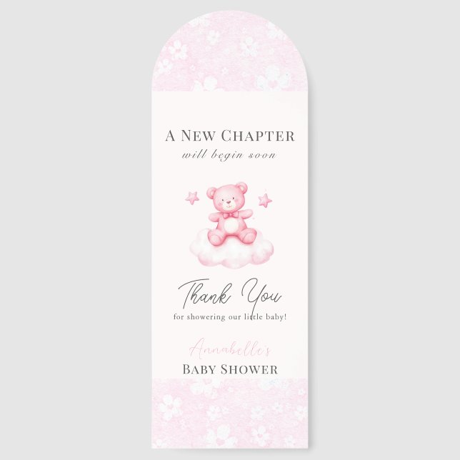 New Chapter Baby Shower teddy bear Bookmarks (Front)