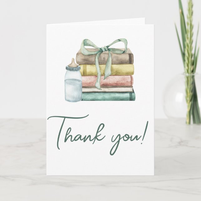 New chapter Baby shower Thank you Card (Front)