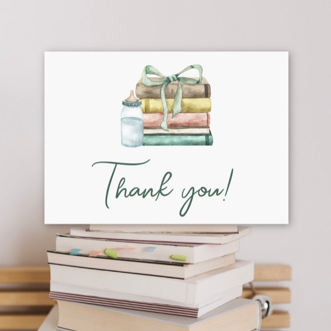 New chapter Baby shower Thank you Card (Creator Uploaded)