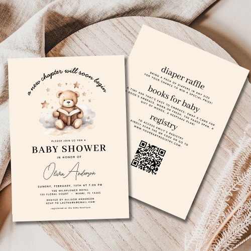 A New Chapter baby shower invitation