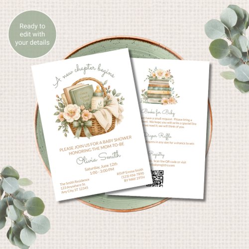 New Chapter Begins All in One Shower Invitation