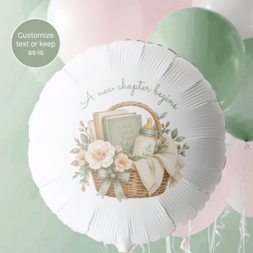 New Chapter Begins Baby Shower Balloon Decoration
