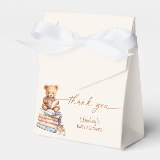 New Chapter Begins Baby Shower Teddy Storybook Favor Boxes