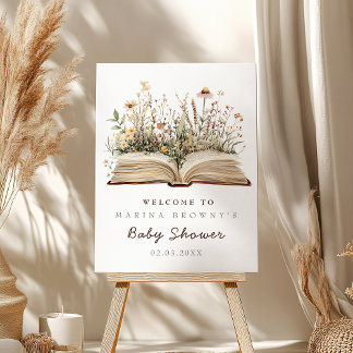 New Chapter Begins Baby Shower Welcome Sign