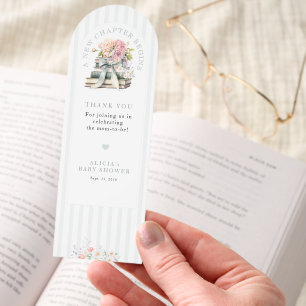 New Chapter begins book baby shower favor Bookmarks