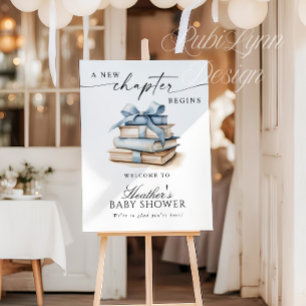 New Chapter Begins Book Baby Shower Welcome Sign